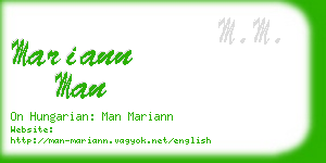 mariann man business card
